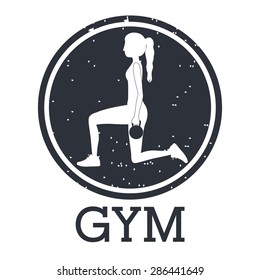 Fitness design over white background, vector illustration