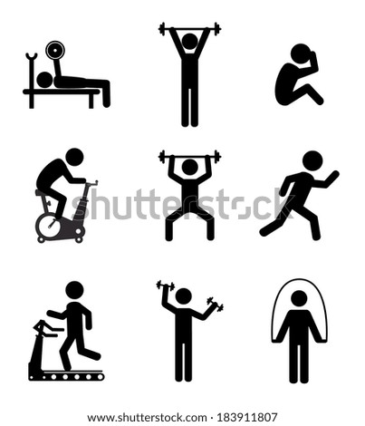 Fitness design over white background, vector illustration