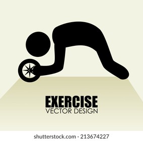 Fitness design over white background,vector illustration