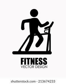 Fitness design over white background,vector illustration