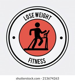 Fitness design over white background,vector illustration