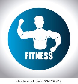 Fitness design over white background,vector illustration