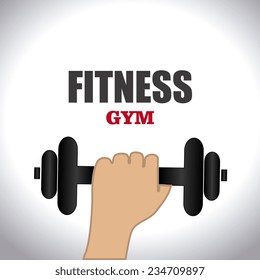 Fitness design over white background,vector illustration