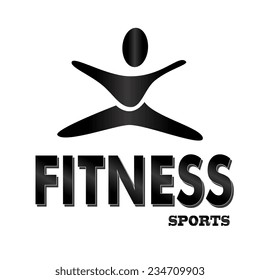 Fitness design over white background,vector illustration