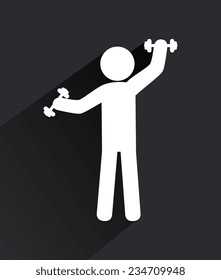 Fitness design over white background,vector illustration Fitness design over white background,vector illustration