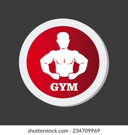 Fitness design over white background,vector illustration
