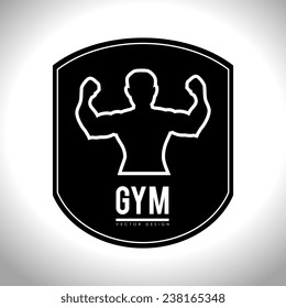 Fitness design over white background,vector illustration.