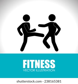 Fitness design over white background,vector illustration.