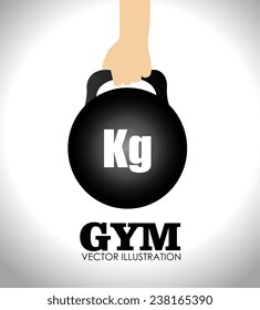 Fitness design over white background,vector illustration.