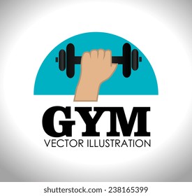 Fitness design over white background,vector illustration.