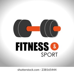 Fitness design over white background,vector illustration.