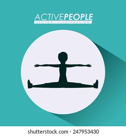 Fitness design, vector illustration.