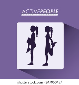 Fitness design, vector illustration.