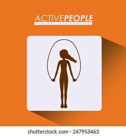 Fitness design, vector illustration.