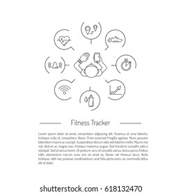 Fitness device which informs the person through synchronization with a smartphone on the body condition and physical activity and maintains statistics