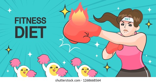 Fitness Diet Illustration