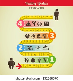 Fitness and diet infographic