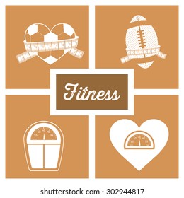 Fitness digital design, vector illustration eps 10