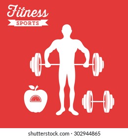 Fitness digital design, vector illustration eps 10