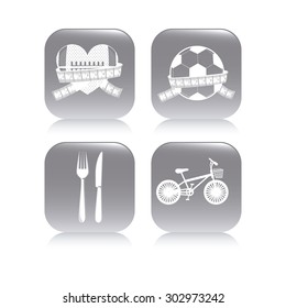 Fitness digital design, vector illustration eps 10
