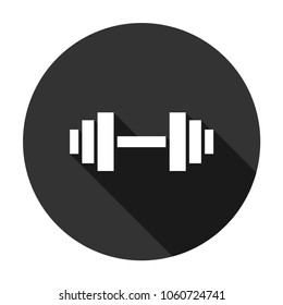 fitness dumbbell for gym vector icon sign