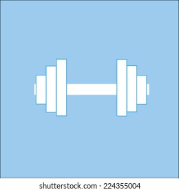 Fitness dumbbell icon