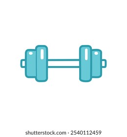 Fitness dumbbell icon. Exercise equipment, strength training, gym symbol.  Represents health and wellness goals.