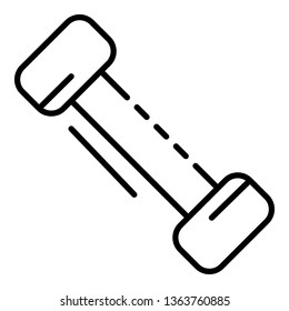 Fitness dumbbell icon. Outline fitness dumbbell vector icon for web design isolated on white background