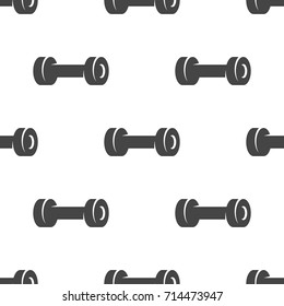 Fitness dumbbell seamless pattern. Vector illustration for backgrounds