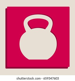 Fitness Dumbbell sign. Vector. Grayscale version of Popart-style icon.