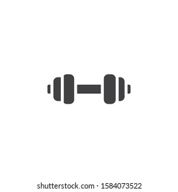 Fitness Dumbbell vector icon. filled flat sign for mobile concept and web design. Sport barbell glyph icon. Symbol, logo illustration. Vector graphics
