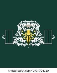 Fitness eagle face logo illustration
vintage design 