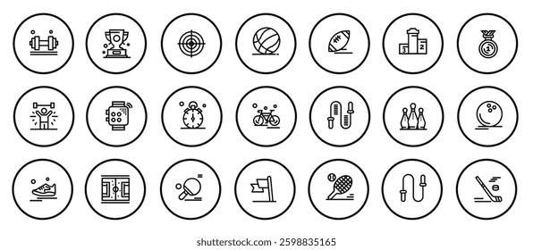 Fitness Editable Stroke icon set, Lifestyle, Cardio, Exercise, Meditate, training, yoga, workout, slim body, gymnastic, Fitness Program, Cardio, Vector illustration icon set.