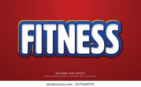 fitness editable text effect vector design for champion ship and community club logo