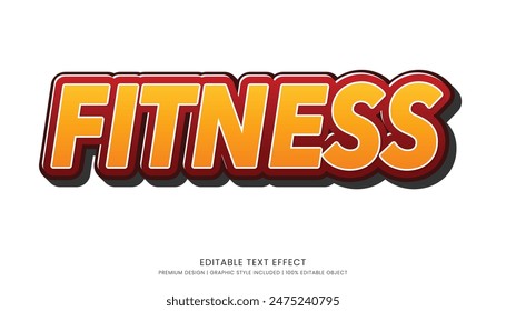 fitness editable text effect vector design for champion ship and community club logo