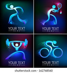 Fitness Elements. Graphic Design Editable For Your Design.  