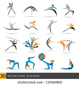 fitness elements and logos