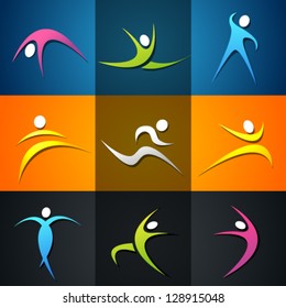 fitness elements and logos