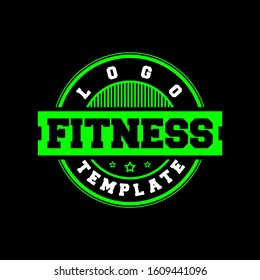 Fitness Emblem Icon Vector Logo Template, EPS 10.