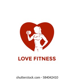 fitness emblems, Logo design on a white background
