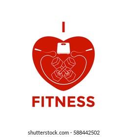 fitness emblems, Logo design on a white background