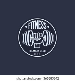 Fitness Emblems Vector Set