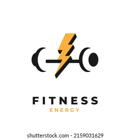 Fitness Energy Barbell Illustration Logo Stock Vector (Royalty Free ...