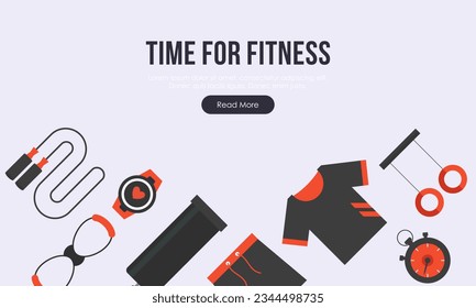 Running accessories for fitness gear Royalty Free Vector