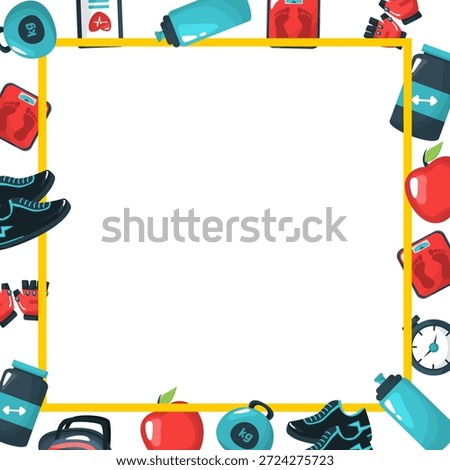 fitness equipment outer frame square with square border