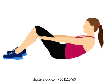 Fitness exercise. Abs 