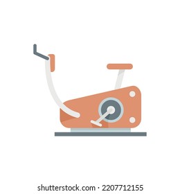 Fitness exercise bike icon. Flat illustration of Fitness exercise bike vector icon isolated on white background