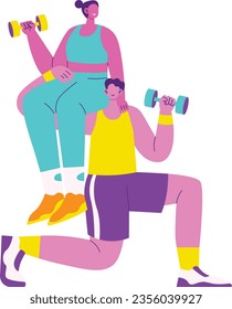 Fitness Exercise Couple Gym Sport