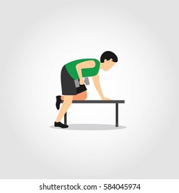 Fitness exercise design. Vector Illustration