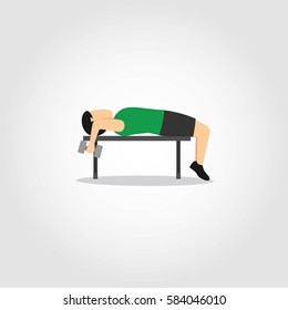Fitness exercise design. Vector Illustration